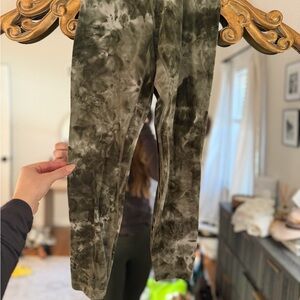 Lululemon Athletica Align Olive Tie-Dye Leggings